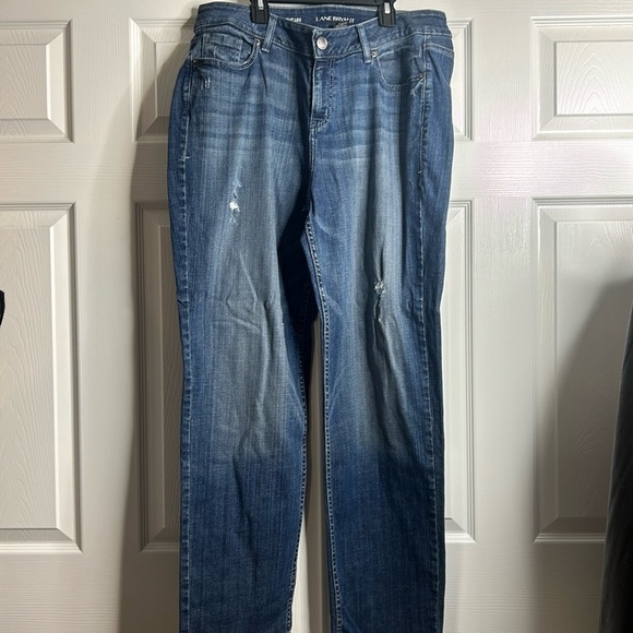 Lane Bryant Blue Straight Jeans 16R - Picture 1 of 7